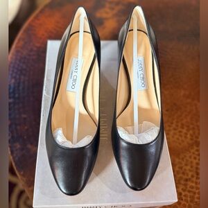 Jimmy Choo Black Leather Heels